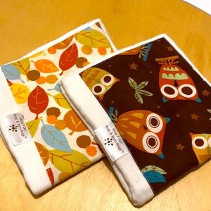 Hand crafted styles burp rags baby gift